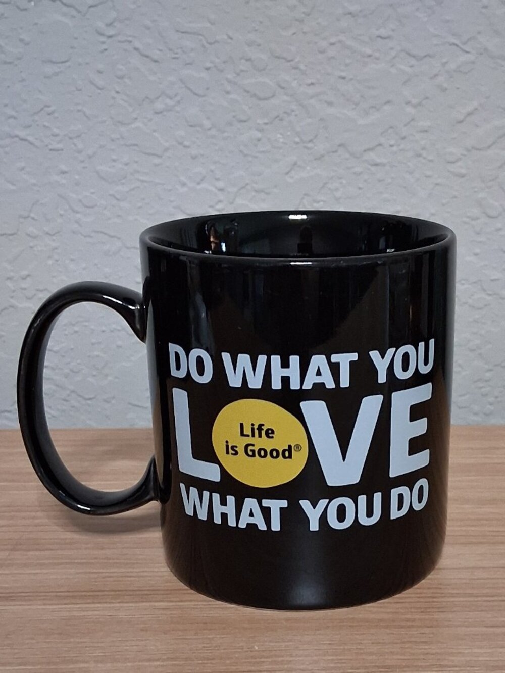 Life is Good Unisex "Do What You Love What You Do" 16oz Black Ceramic Coffee Mug
